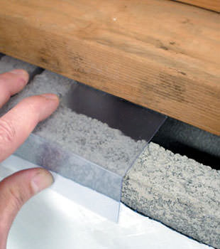 Block wall clear covering for wet crawl spaces in Isle of Palms