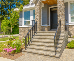 Outdoor stair railing