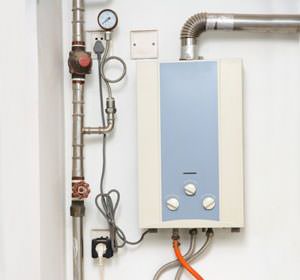 A tankless water heater in Mount Pleasant, SC -- installation in an attic space.
