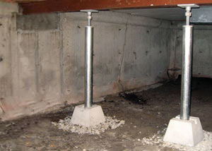 Crawl space jack post installation Edisto Island