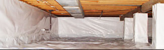 an encapsulated crawl space system in Beaufort